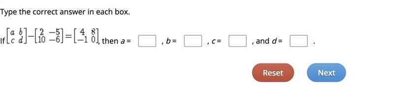 Type the correct answer in each box.If , then a = , b = , c = , and d =-example-1