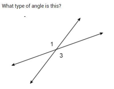 What type of angle is this? Linear pair Adjacent Complementary Vertical-example-1