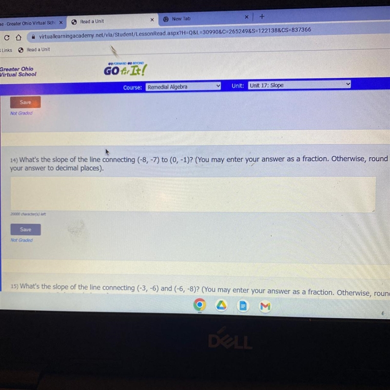 What's the slope of the line connecting (-8, -7) to (0, -1)? (You may enter your answer-example-1