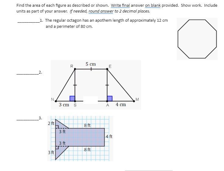 Find the area of each figure as described or shown. Write final answer on blank provided-example-1