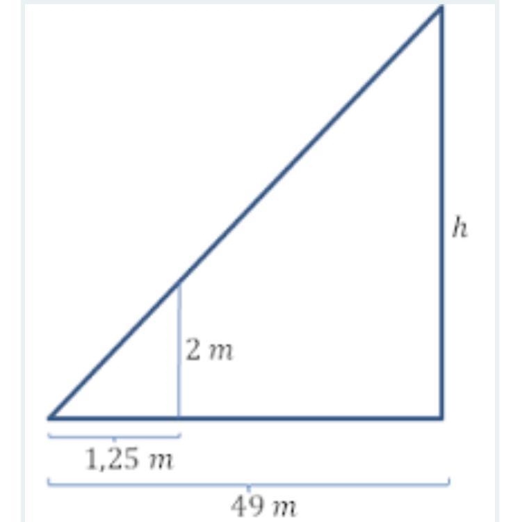 Utlizando el siguiente diagrama encuentra el valor de h // Using the diagram below-example-1