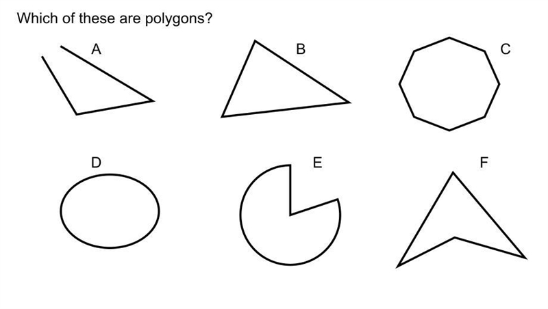 Which of these are polygons?-example-1