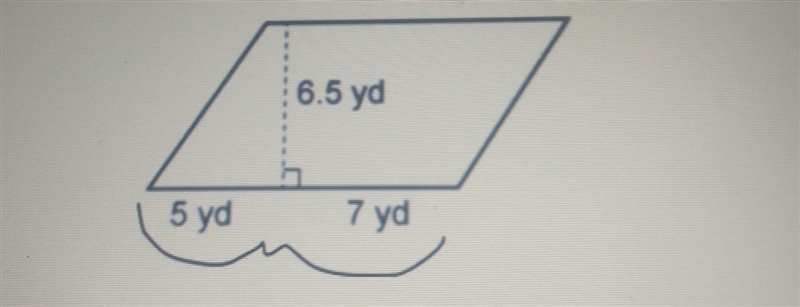 What is the area of the parallelogram? ​-example-1