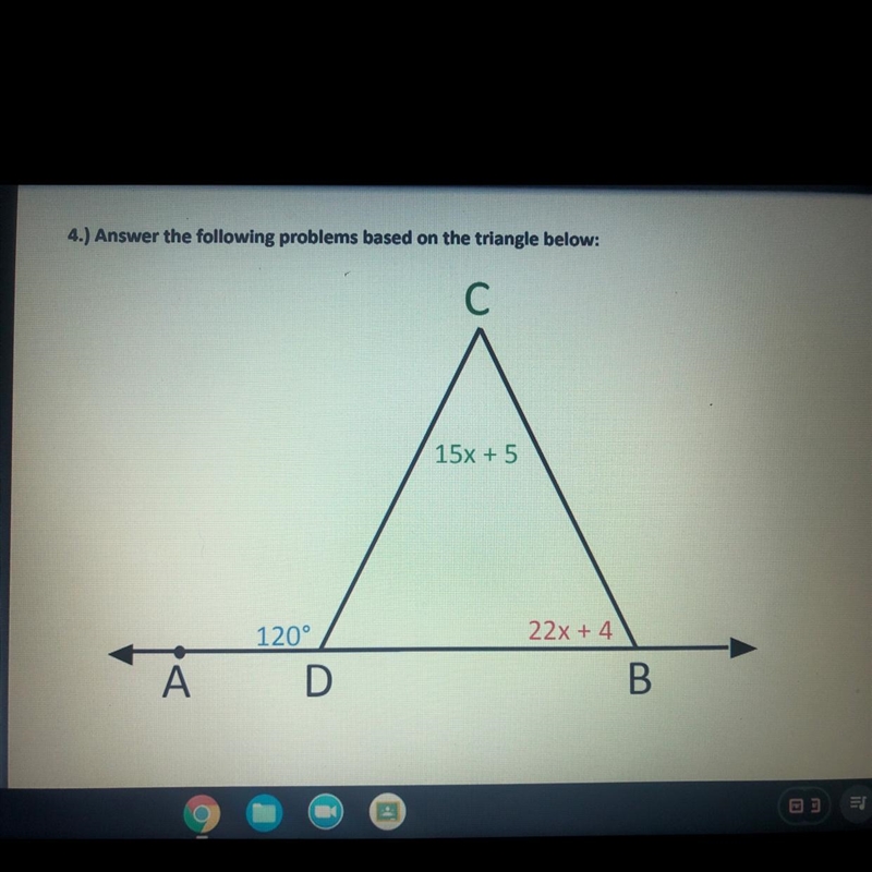 Find x and find angle b-example-1