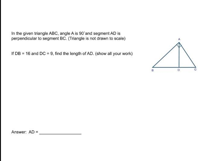 NEED HELP ASAP DUE TODAY PLEASE in the given triangle ABC, angle A is 90 degrees and-example-1