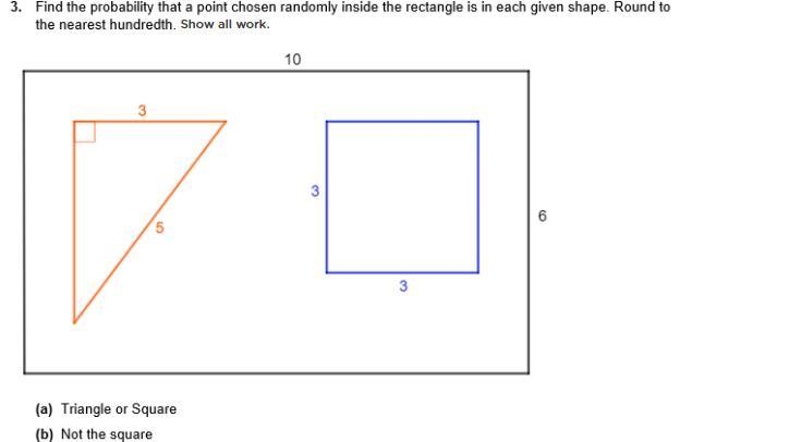 Find the probability that a point is chosen randomly inside the rectangle is in each-example-1