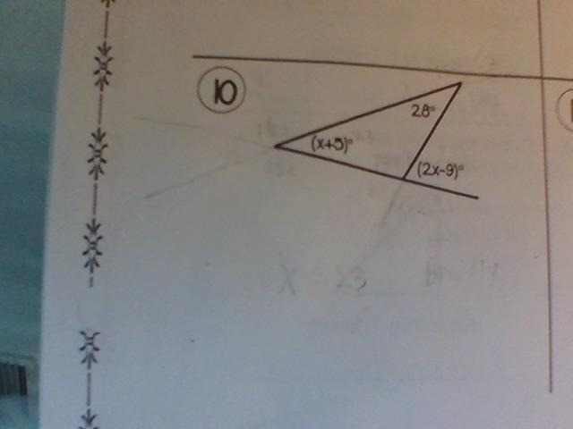 I need to find the value of x in this figure. Please explain how to do so.-example-1