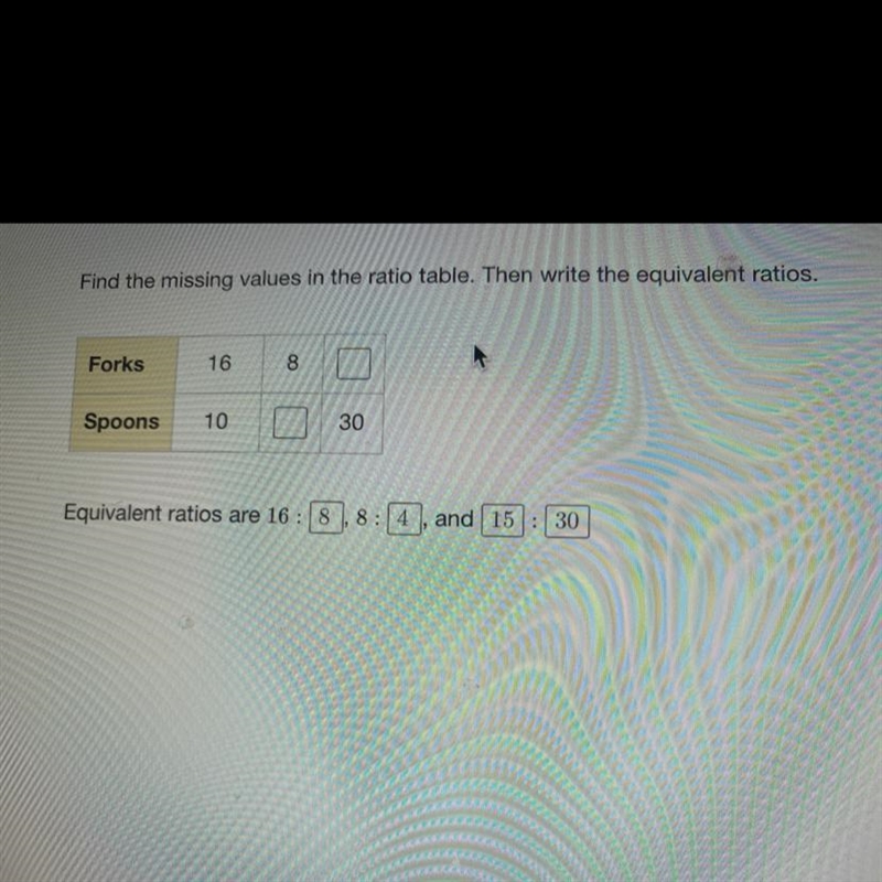 Help ASAP!!! Forks: 16, 8, ? Spoons: 10, ? , 30-example-1