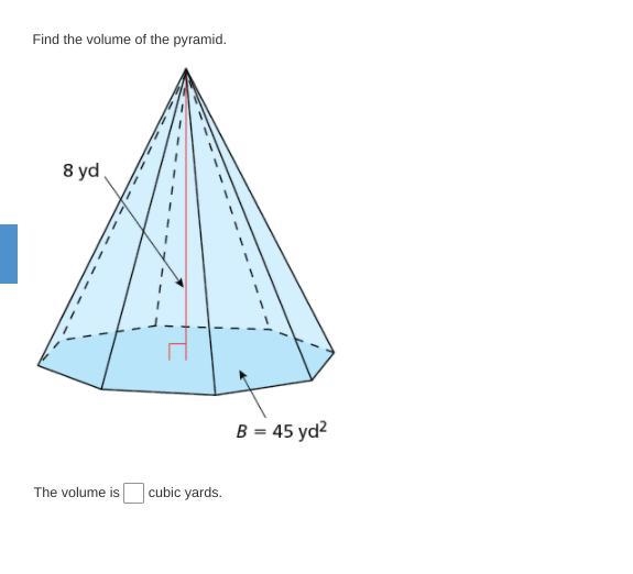 Find the volume of the pyramid.-example-1