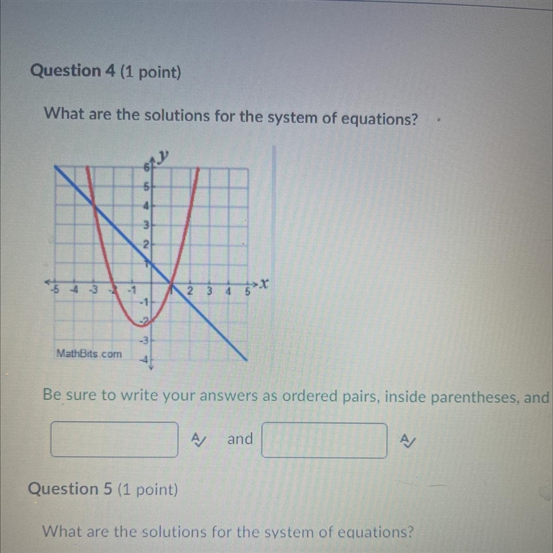 What are the solutions for the system of equations?-example-1