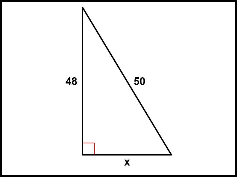 Please help me I would be so happy Find the missing side of the triangle.-example-1