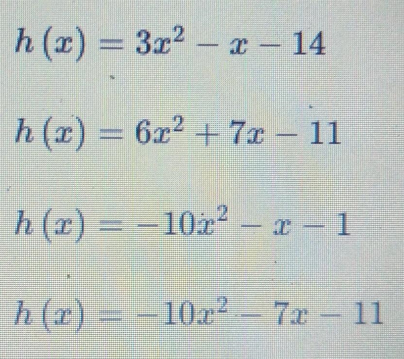 Let f(x) = -2x squared + 3x - 6 and g(x) = 5 - 4x - 8x squared. Which equation shows-example-1