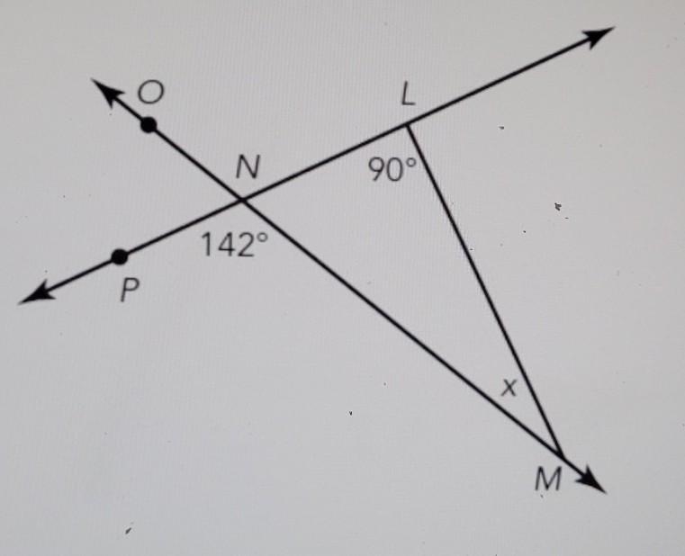 In the given picture, the measure of x is __° *no multiple choice* ​-example-1