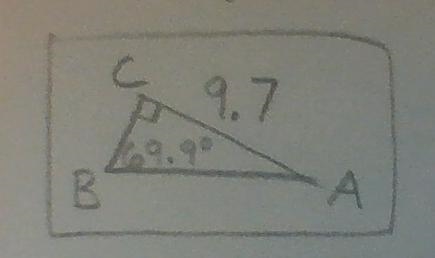 Solve each triangle: Find all the missing sides and angles. Round answers to the nearest-example-1