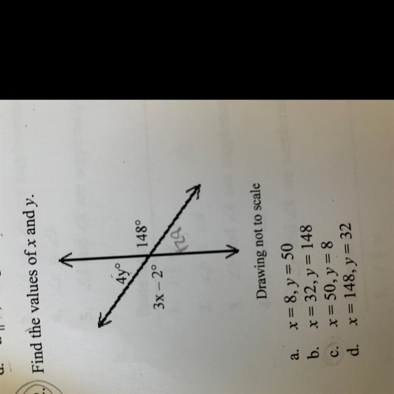 Find the values of x and y-example-1