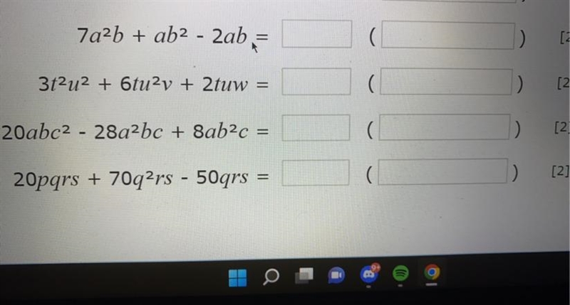 HELP FACTORISE ITS DUE IN TODAY PPLEASE-example-1