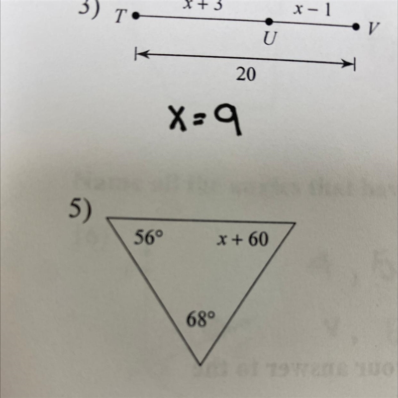 Please answer number 5 by finding the length indicated-example-1