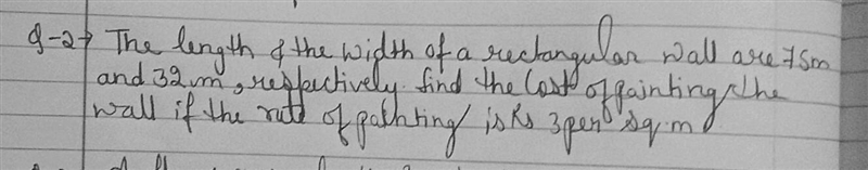 Hello people ~ The length and breadth of a rectangular wall are 75 m and 32 m, respectively-example-1