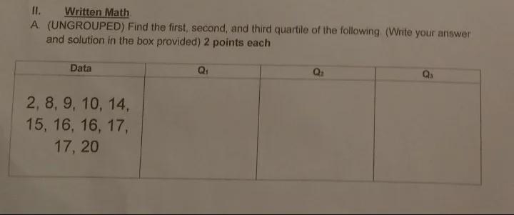 REINFORCEMENT #1 IN MATHEMATICS 10Please draw and fill the table :)-example-1