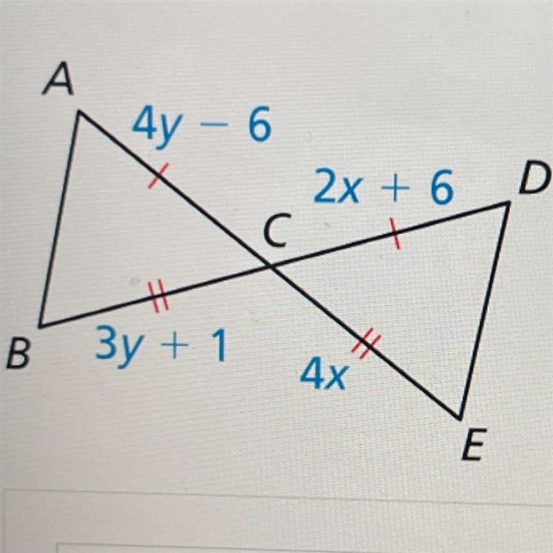 Find the values of x and y-example-1