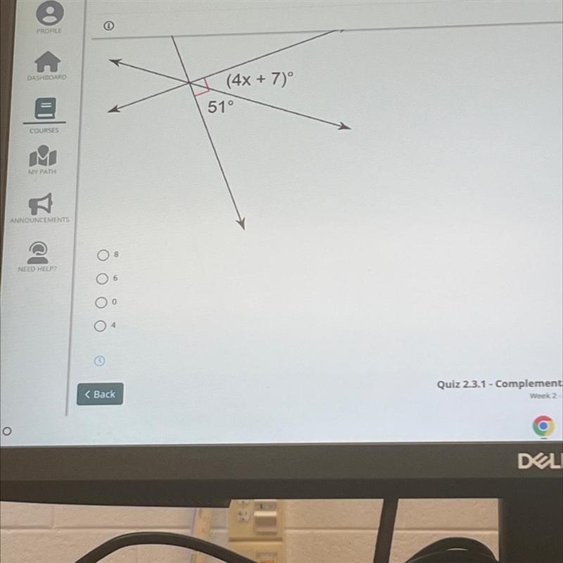 Help. (4x + 7)° 51°-example-1