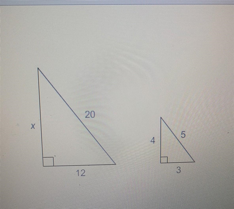 The triangles are similar, what is the value of x? ​-example-1