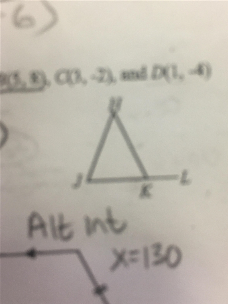 HJ congruent to HK measurements of angle HKL = (x+50), measurements of H = (x-30). Find-example-1