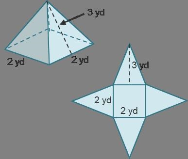 A net has a square at the center and 4 triangles on the sides. The square has side-example-1