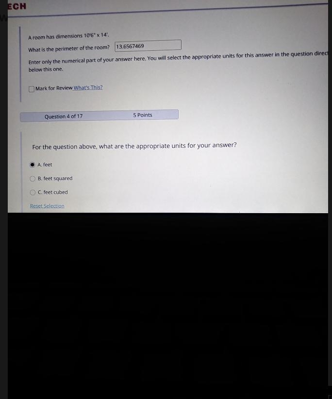 A rm has 10'6"×14 dimensions. what is the perimeter of the room?-example-1