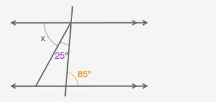 A pair of parallel lines is cut by a transversal: A pair of parallel lines cut by-example-1