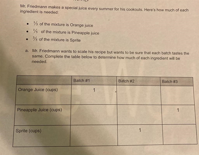 Mr. Friedmann makes a special juice every summer for his cookouts. Here's how much-example-1