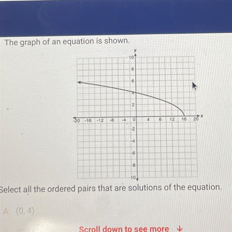 Can anyone help me on this question the image is below and the chocies are A.(0,4) B-example-1