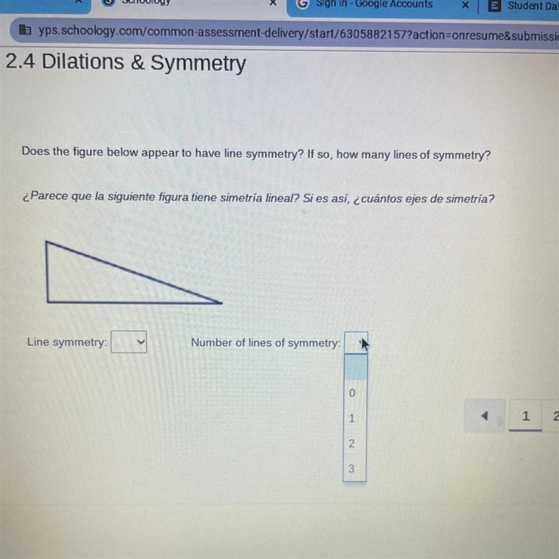 Does the figure below appear to have line symmetry if so how many lines of symmetry-example-1