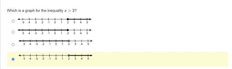 Which is a graph for the inequality x>2?-example-1