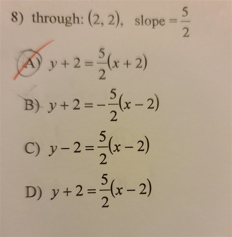 9th grade- Point slope of line. Please explain how to do this, I got it wrong. I need-example-1