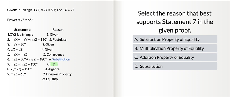 Select the reason that best supports statement 7-example-1