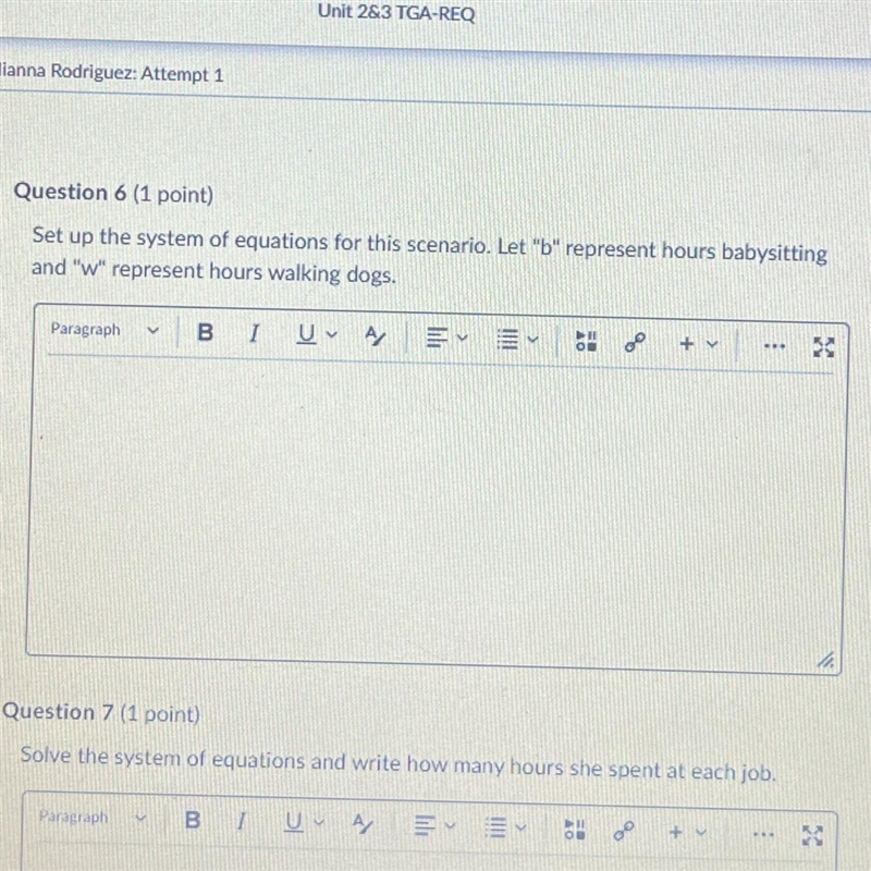 PLEASE HELP! Set up the system of equations for this scenario. Let "b" represent-example-1