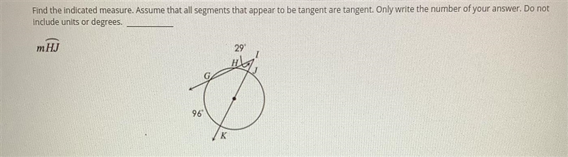 Find the indicated measure. Assume that all segments that appear to be tangent are-example-1