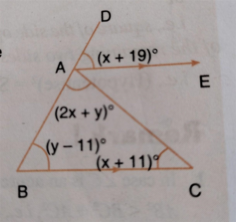 In the adjoining figure, AE || BC. With the help of the given information find the-example-1