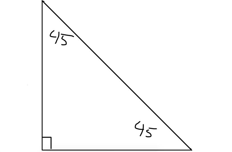 If the hypotenuse of the triangle below is 8√2, what is the leg?-example-1