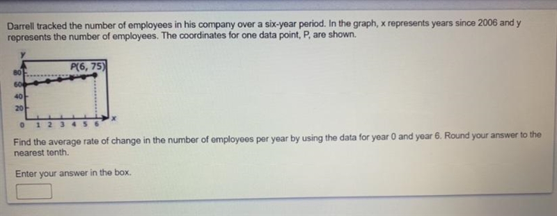 Darrell tracked the number of employees in his company over a six-year period. In-example-1