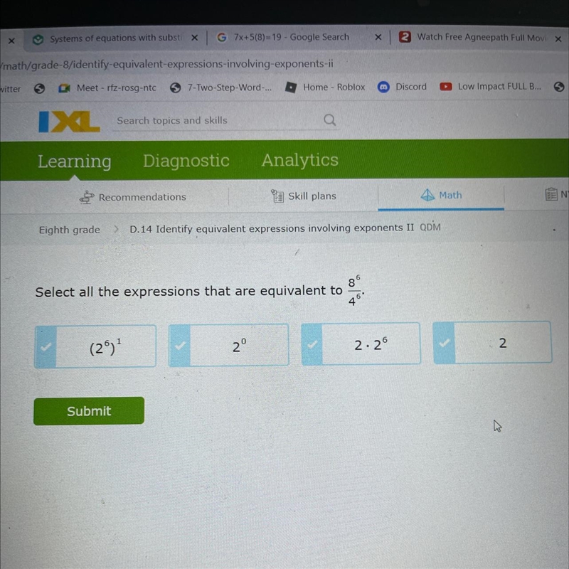 Select expressions for the following problem-example-1