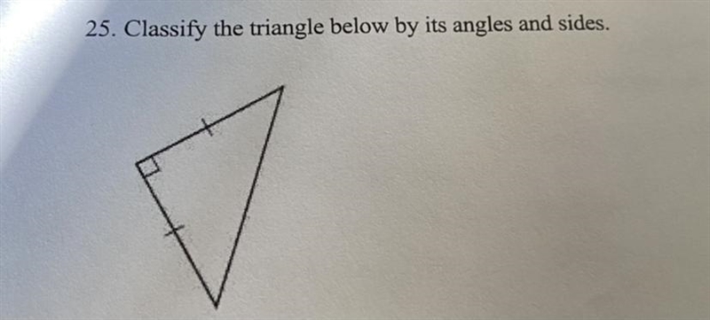 Classify the triangle below by its angles and sides-example-1