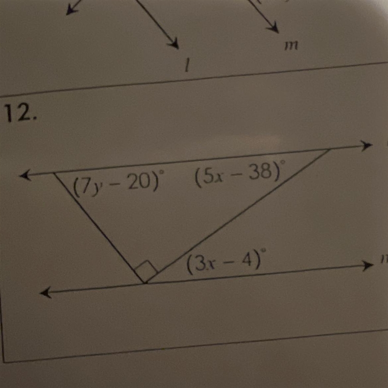 Solve for x and y (7y-20) (5x-38) (3x-4)-example-1