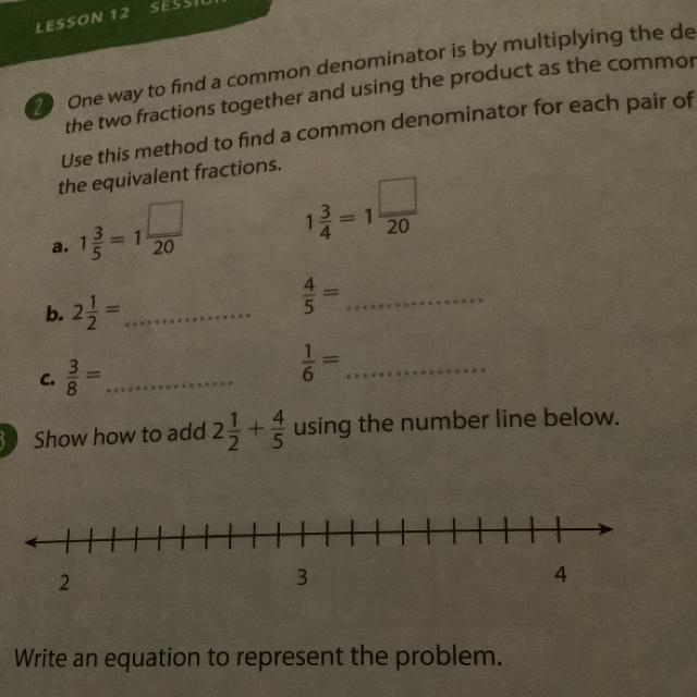 Show how to add 2 1/2+ 4/5 using the number line below-example-1