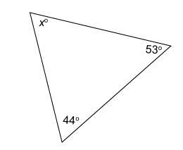 Pls help What is the measure of angle x? Enter your answer in the box. m∠x= °-example-1