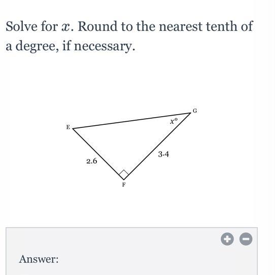 Solve for x round to the nearest tenth of degree if u have too-example-1