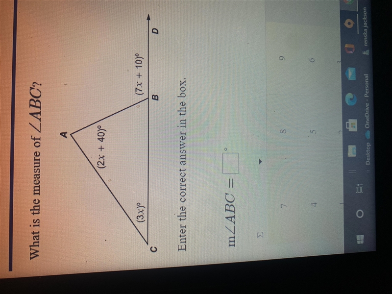 What is the measure of ABC-example-1