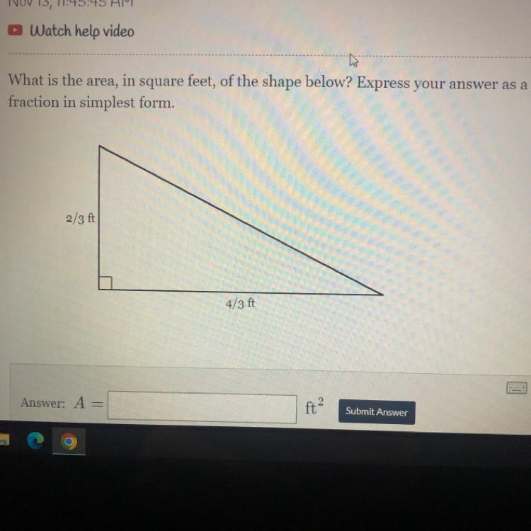 Please help What is the area, in square feet, of the shape below? Express your answer-example-1