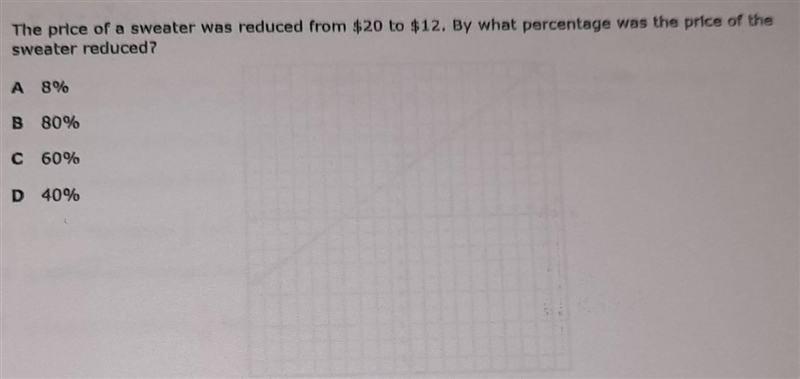 15 The price of a sweater was reduced from $20 to $12. By what percentage was the-example-1